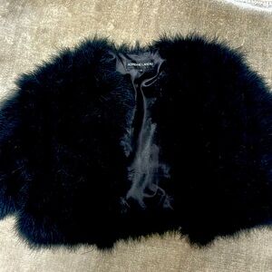 Adrienne Landau feathers jacket